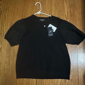 2 Black Short Sleeve Tops